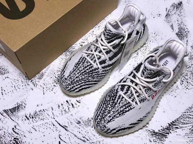 Boost Yeezy Black 350 White Adidas Zebra V2 CP9654 0801